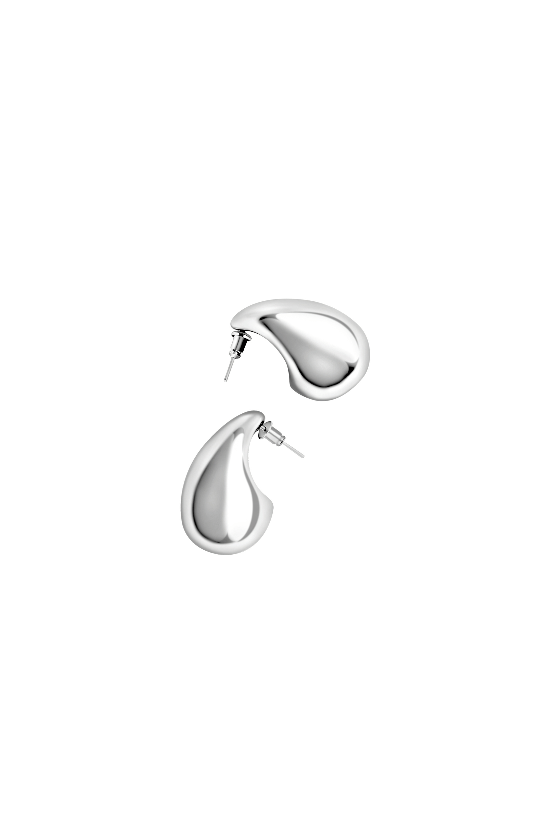 SILVER TEARDROP EARRINGS