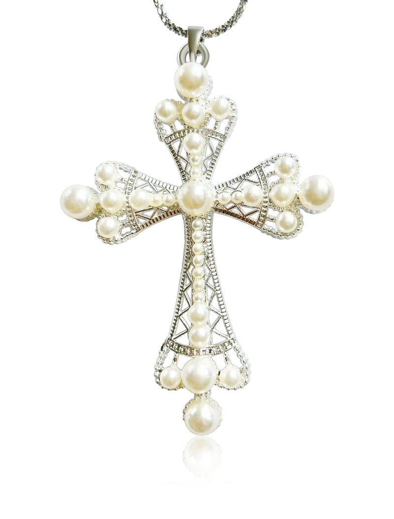 Pearl-cross-necklace-Layers-of-Jewelry
