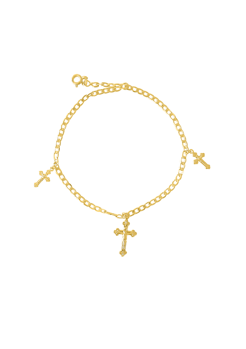 CRUCIFIX CHARM ANKLET