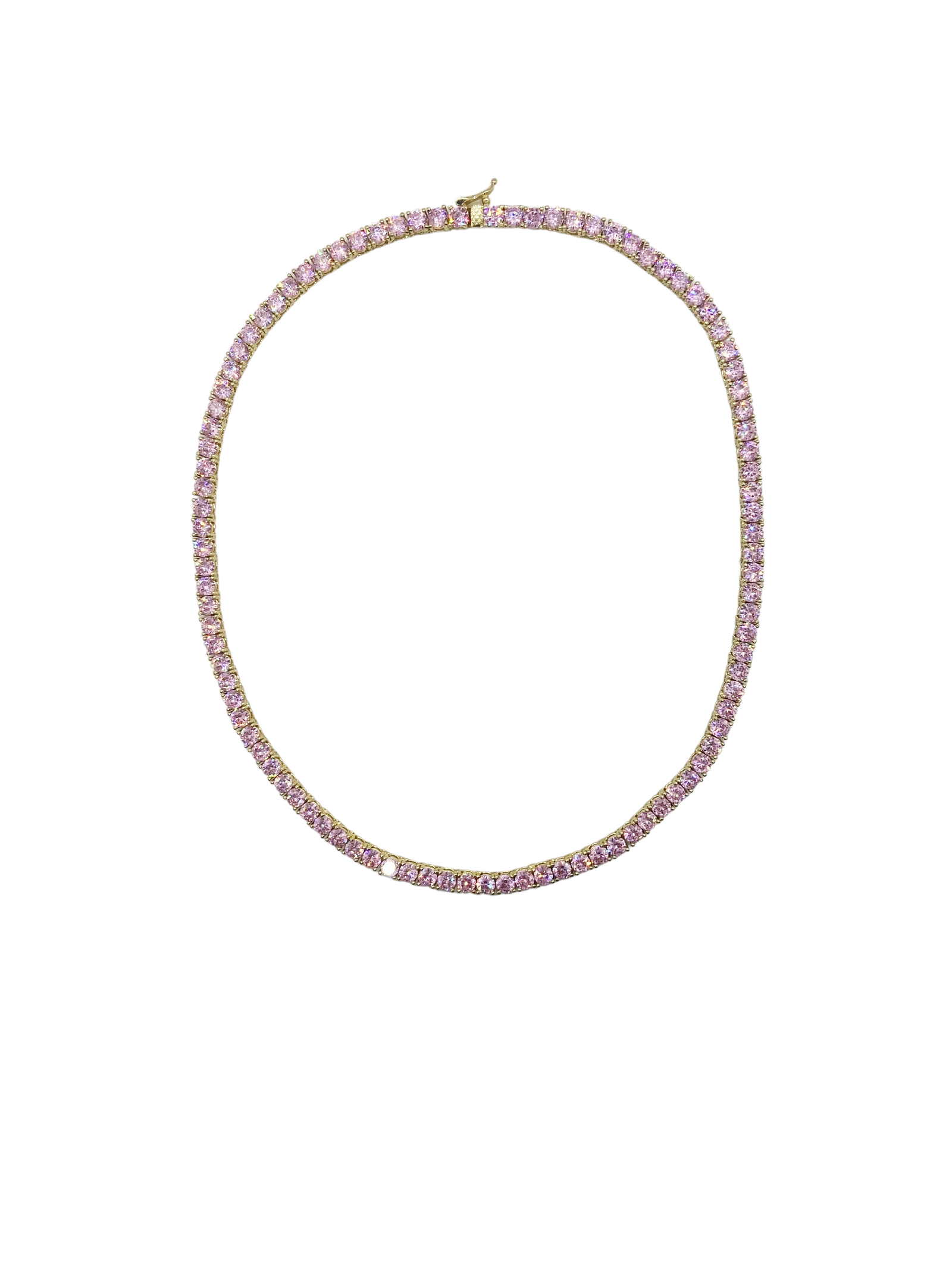 Zirconia Tennis Necklace and hotsell Pink Pendant