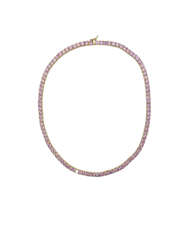 Pink-Tennis-Necklace-Layers-of-Jewelry