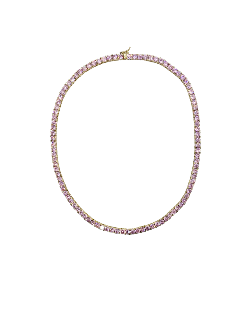 Diamond & Pink Sapphire Heart Tennis Necklace – Lee Ann Jones, LLC