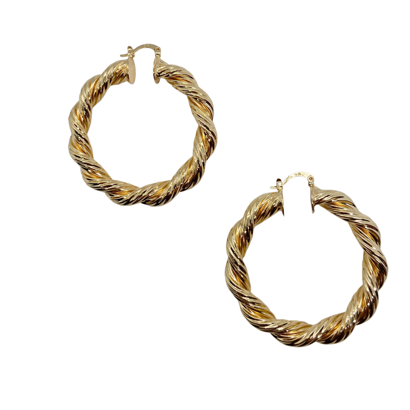 LARGE TWISTED HOOPS